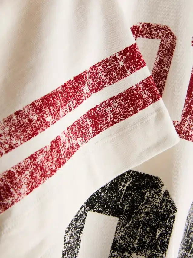 Tokyo Kurzarm-T-Shirt mit Used-Look und Grafikprint