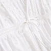 Top aus Baumwollmischung mit Broderie-Verzierung und Knoten vorne