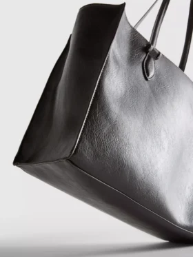 Tote-Tasche aus Kunstleder mit Crackle-Effekt