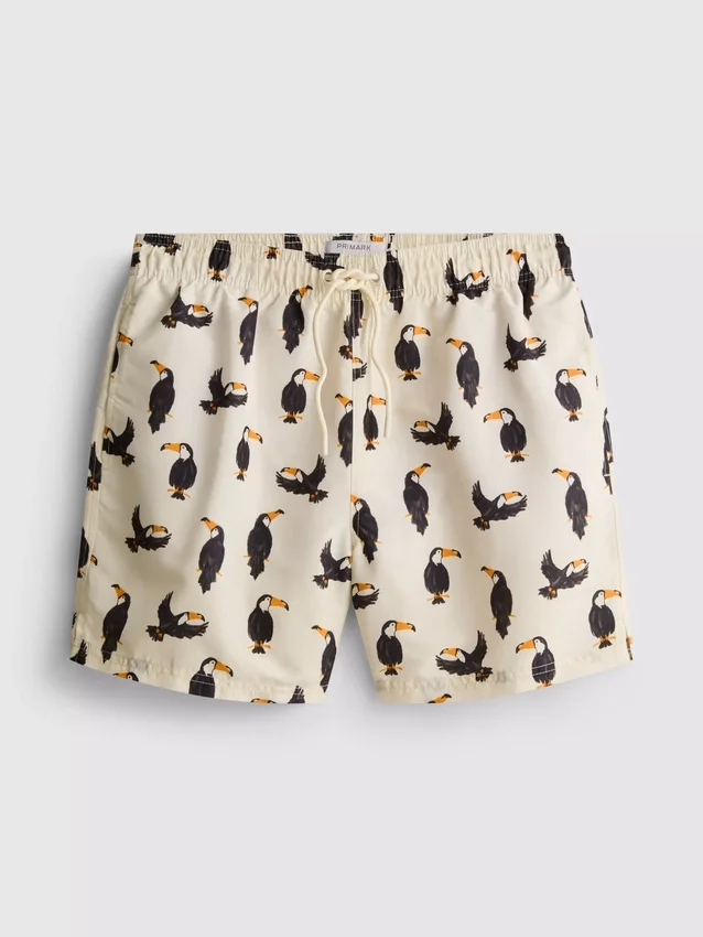 Toucan-Shorts mit Kordelzug am Bund
