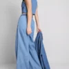 Trainingshose aus Baumwoll-Denim mit weitem Bein