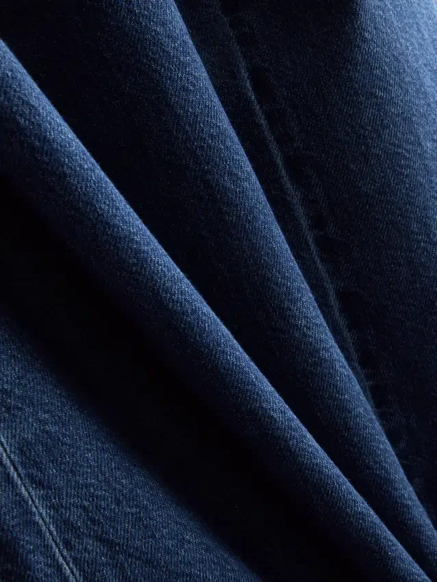 Trainingshose aus Baumwoll-Denim mit weitem Bein