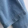 Trainingshose aus Baumwoll-Denim mit weitem Bein
