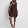 Trapez-Minikleid aus Baumwolle