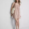Trapez-Minikleid aus Baumwolle