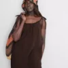 Trapez-Minikleid aus Baumwolle