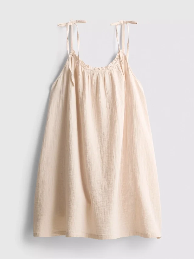 Trapez-Minikleid aus Baumwolle