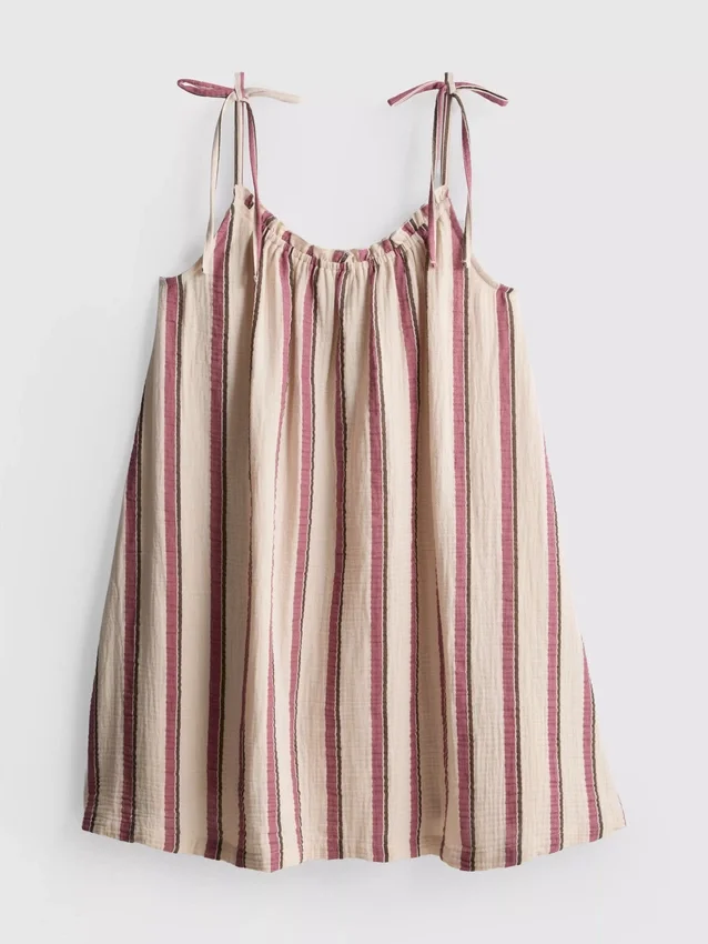 Trapez-Minikleid aus Baumwolle