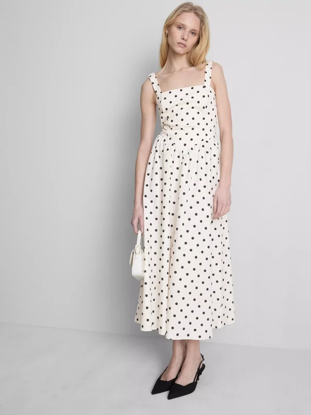 Traumfund | Midi-Kleid mit Korsett und quadratischem Ausschnitt