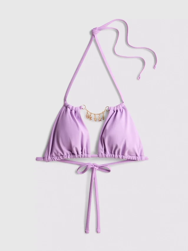 Triangel-Bikini-Oberteil mit Kettenverzierung