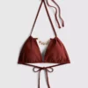 Triangel-Bikini-Oberteil mit Kettenverzierung