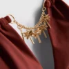 Triangel-Bikini-Oberteil mit Kettenverzierung