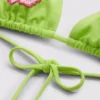 Triangel-Bikini-Oberteil mit Perlenblume