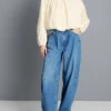 Ultimative Baumwoll-Denim-Jeans mit ausgestelltem Bein
