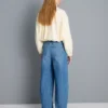 Ultimative Baumwoll-Denim-Jeans mit ausgestelltem Bein