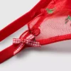 Unterwäsche-Set aus Mesh mit Kirschstickerei