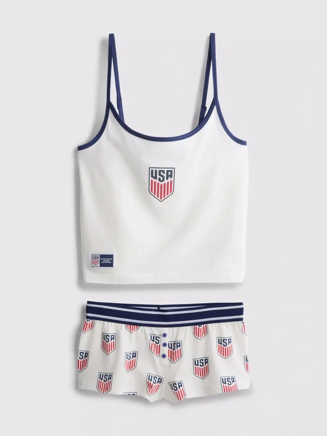 USA FC Baumwoll-reiches Cami-Shorty-Schlafanzug
