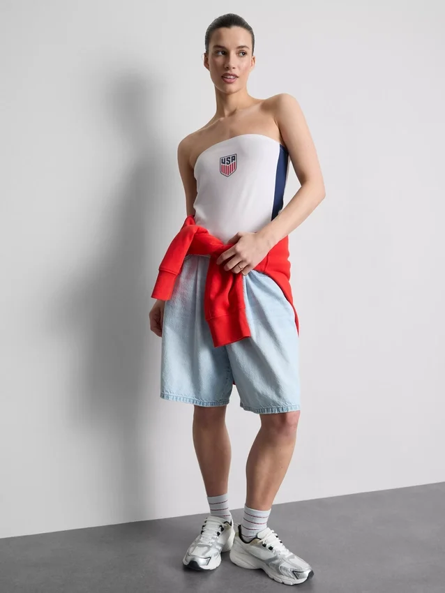 Usa Soccer Bandeau-Top mit hohem Baumwollanteil