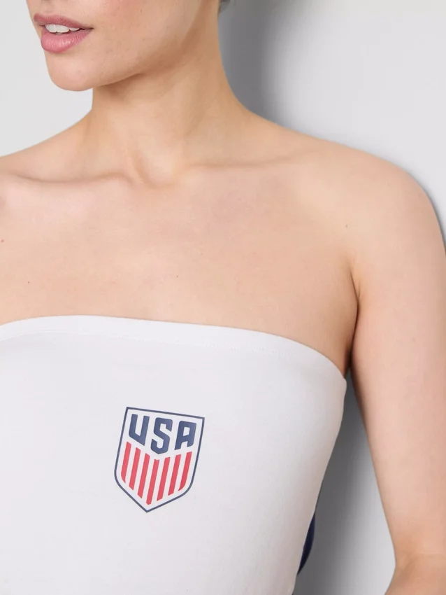 Usa Soccer Bandeau-Top mit hohem Baumwollanteil