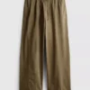 Utility-Hose mit weitem Bein und Nahtdetails