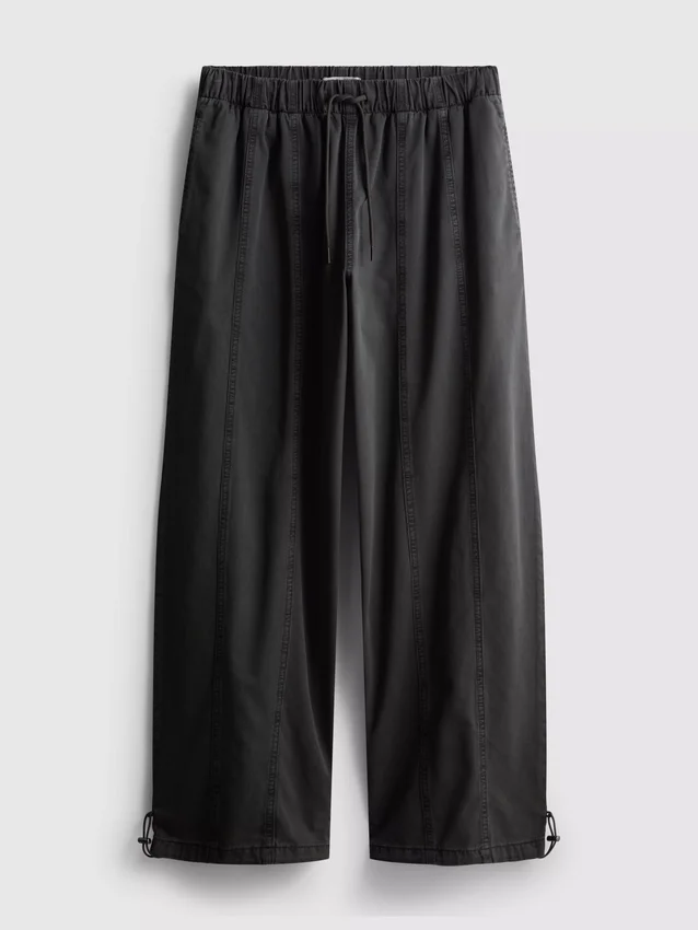 Utility-Hose mit weitem Bein und Nahtdetails