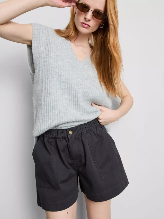 Utility-Shorts aus Baumwoll-Denim
