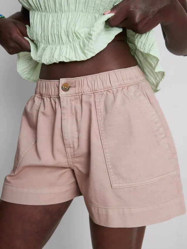 Utility-Shorts aus Baumwoll-Denim