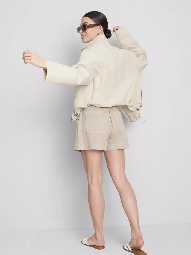 Utility-Shorts aus Baumwoll-Denim