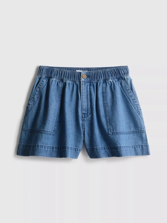 Utility-Shorts aus Baumwoll-Denim