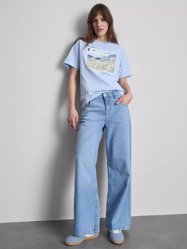 Vincent van Gogh Landschaftskunst Baumwoll-T-Shirt