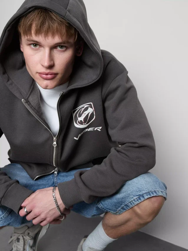 Viper-Hoodie mit durchgehendem Reissverschluss