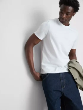 Weisses T-Shirt in Regular-Fit