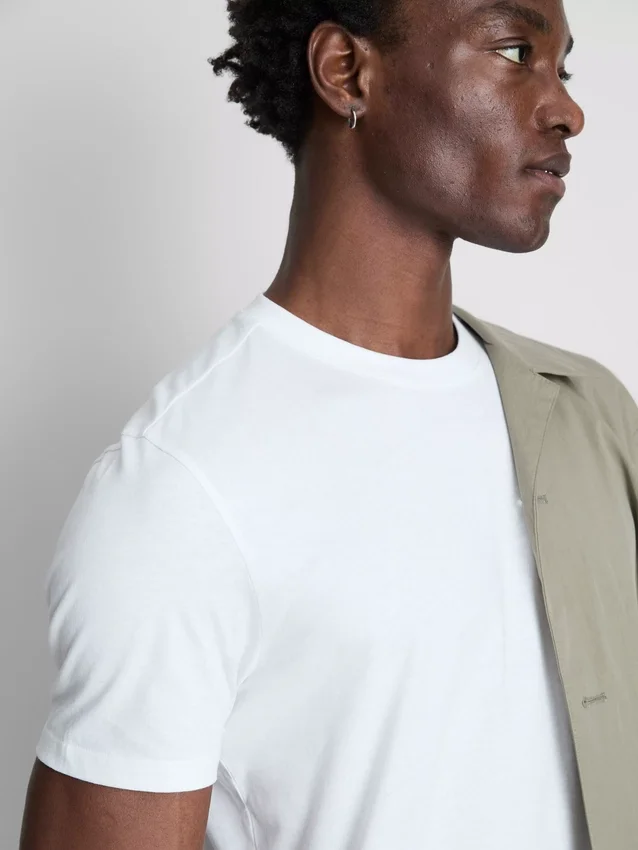 Weisses T-Shirt in Regular-Fit