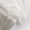 Weithose aus Baumwolle mit Stickerei