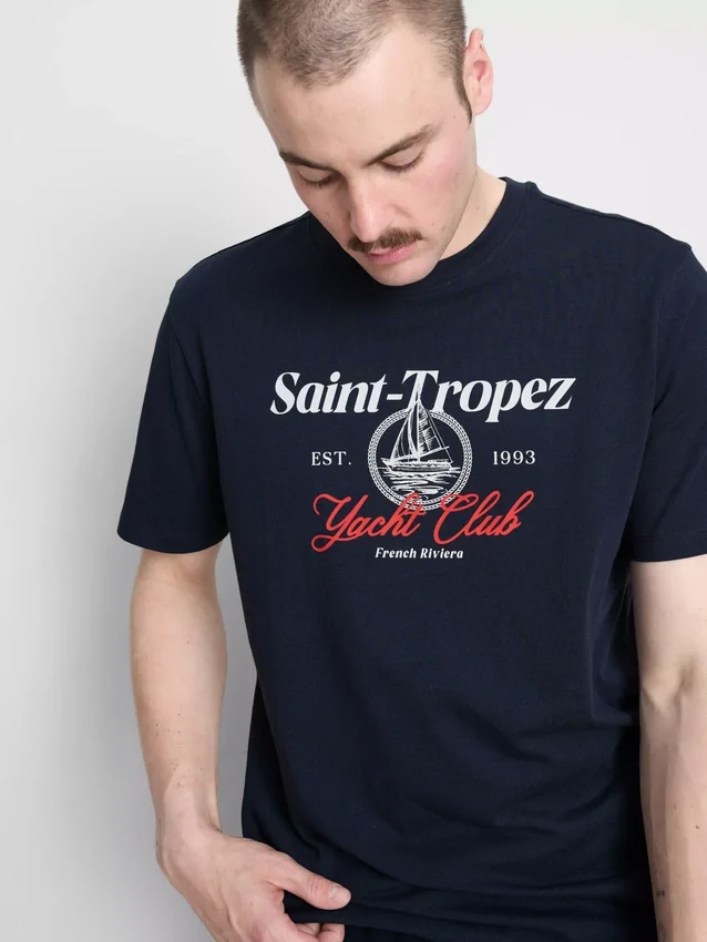 Yacht-Club-Hemd mit Grafikprint
